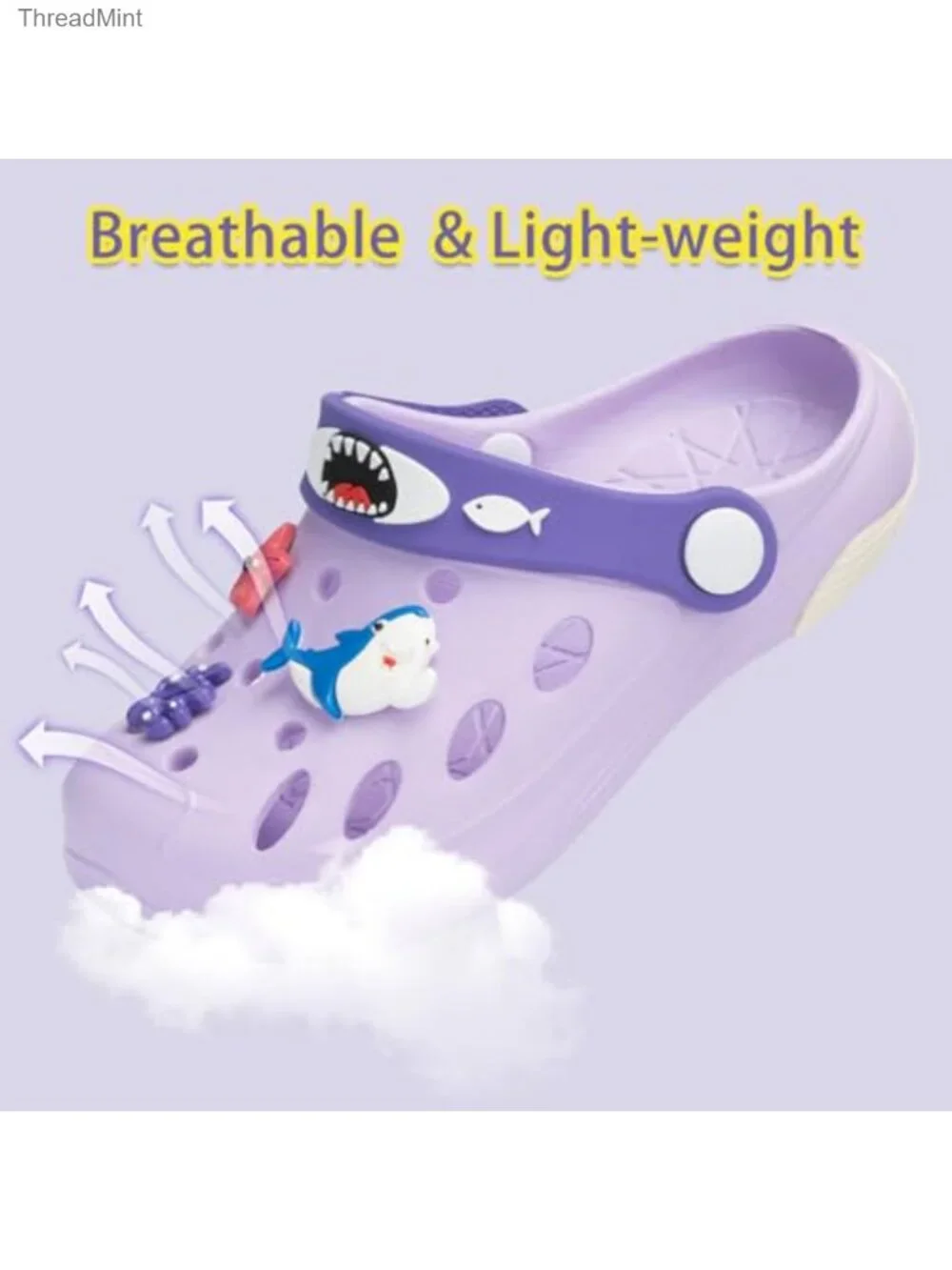 Kids Cartoon Clogs Sandals Water Shoes with Adjustable Strap EVA Non-Slip